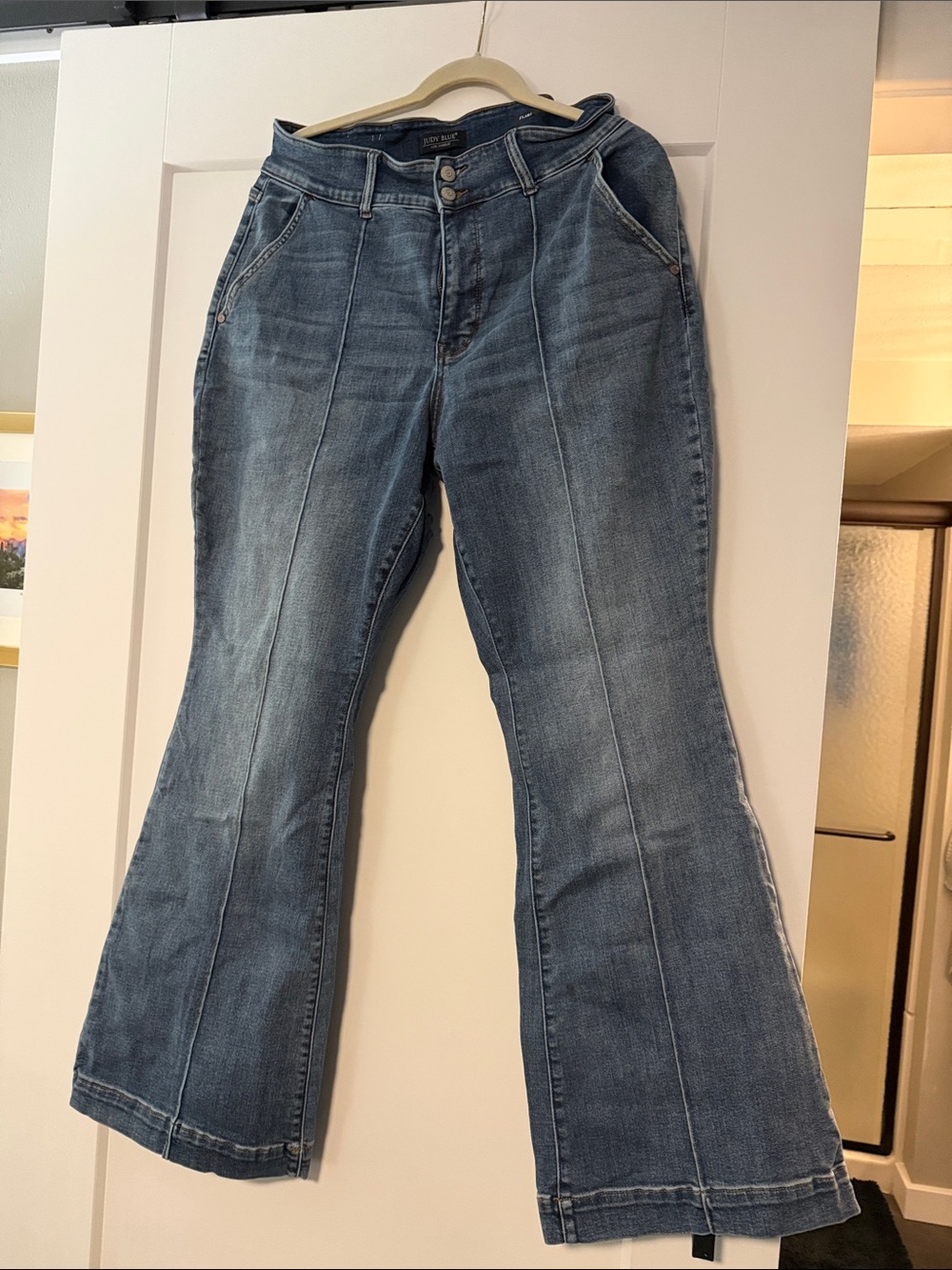 Judy Blue Washed Blue High-Rise Flare Jeans